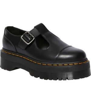 Dr. Martens Black Platform T-Bar Shoes
